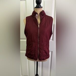 Altar'd State Burgundy Puffer Vest- Reversible